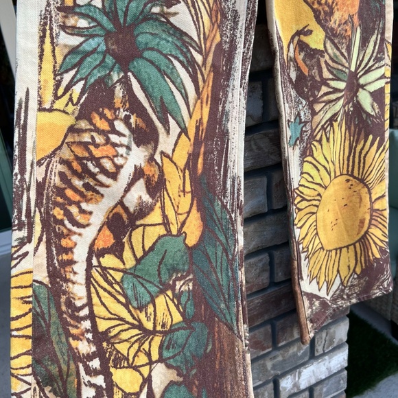 🆕 Free People | We The Free | Tinsley Printed Jeans “Beach Scene” | 29 - Picture 11 of 13